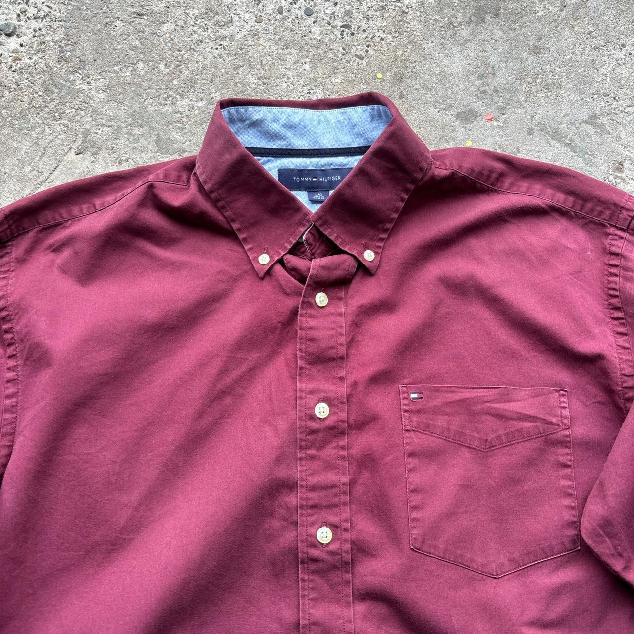 Burgundy Tommy Hilfiger Shirt - L