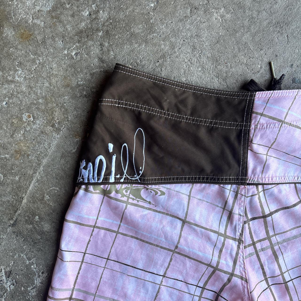 Pink & Brown O’Neill Checkered Board Shorts