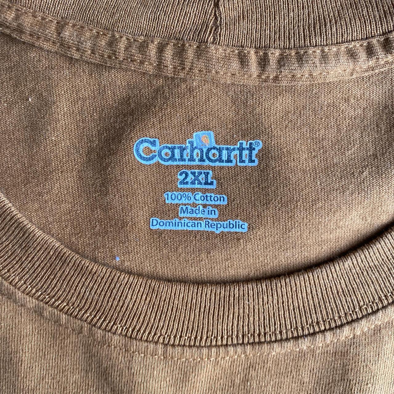 Brown Single Pocket Carhartt T-Shirt - 2XL