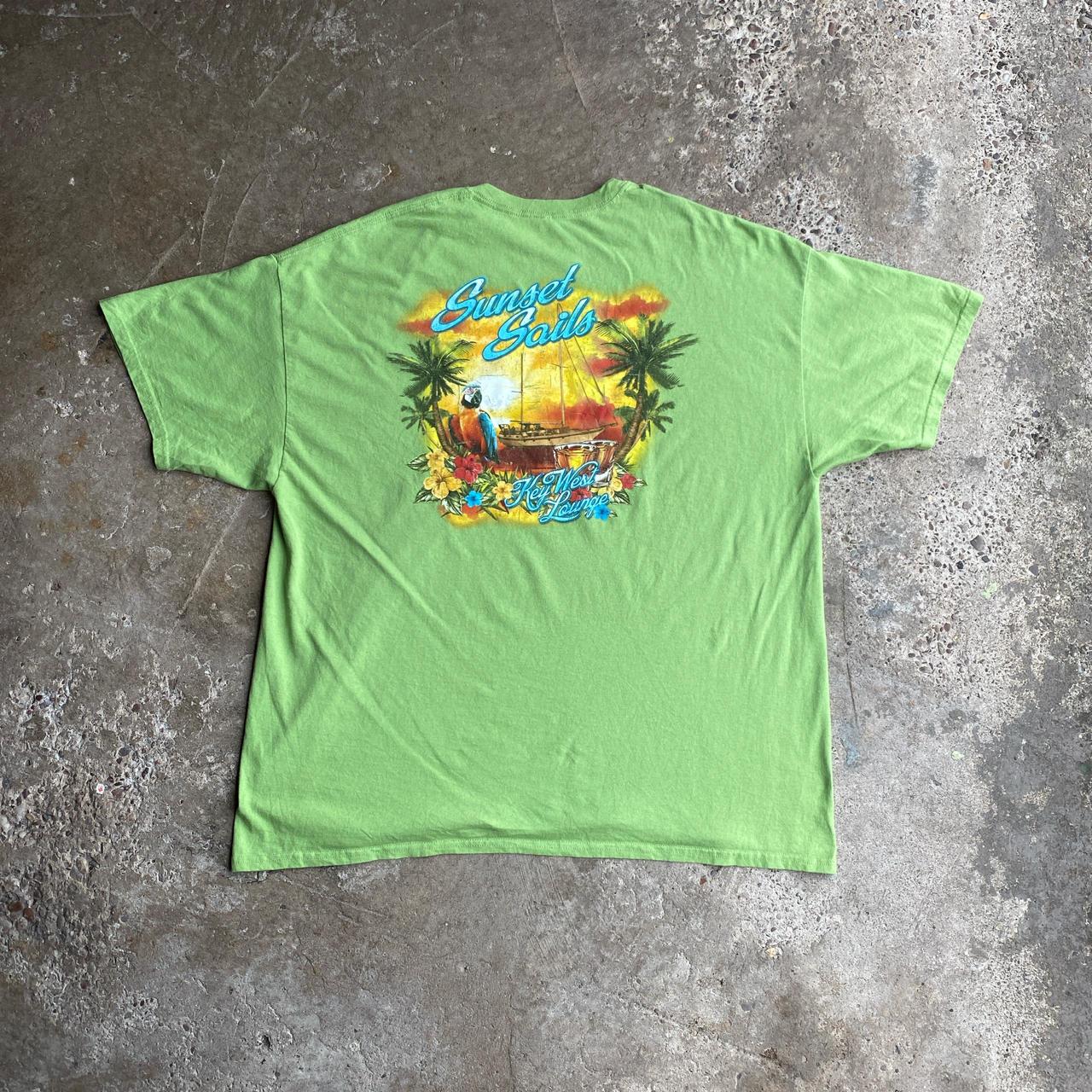 Green ‘Sunset Sails’ Graphic Bar T-Shirt - XL