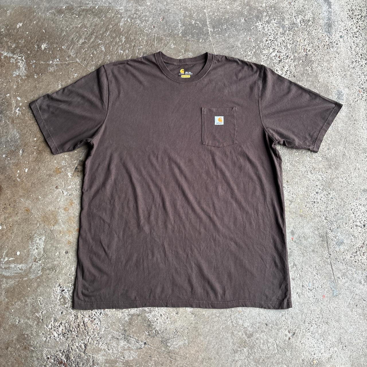 Brown Carhartt Pocket T-Shirt - 2XL (Tall)