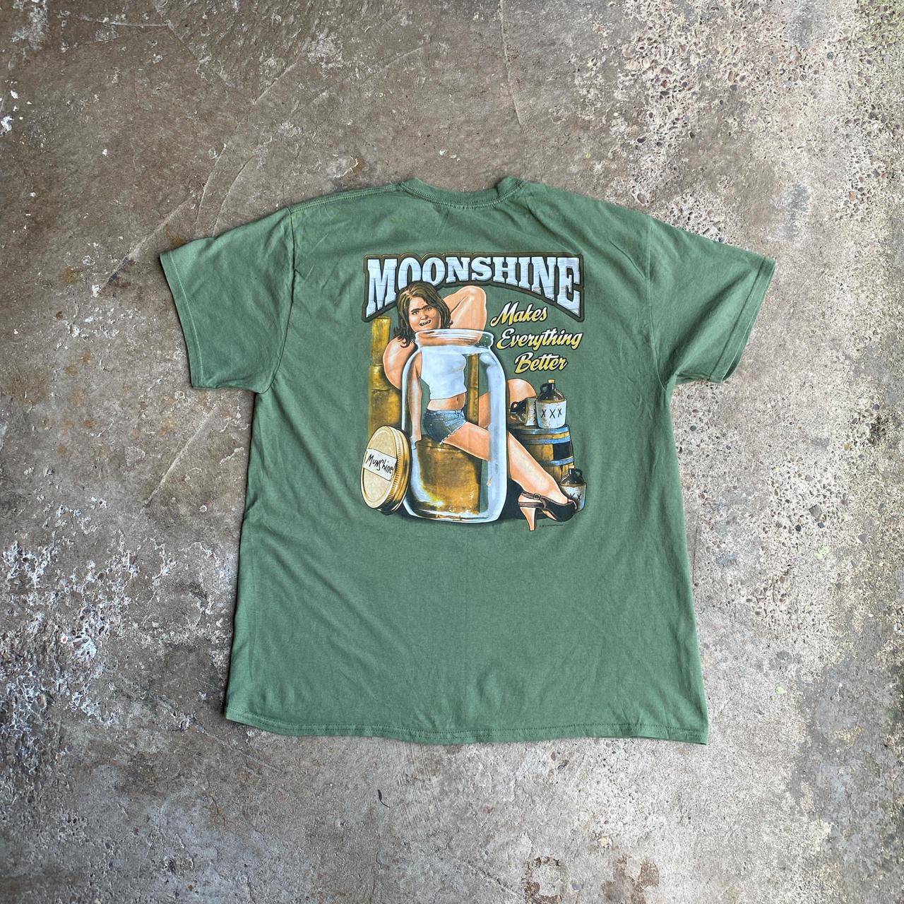 Green Moonshine Graphic Bar T-Shirt