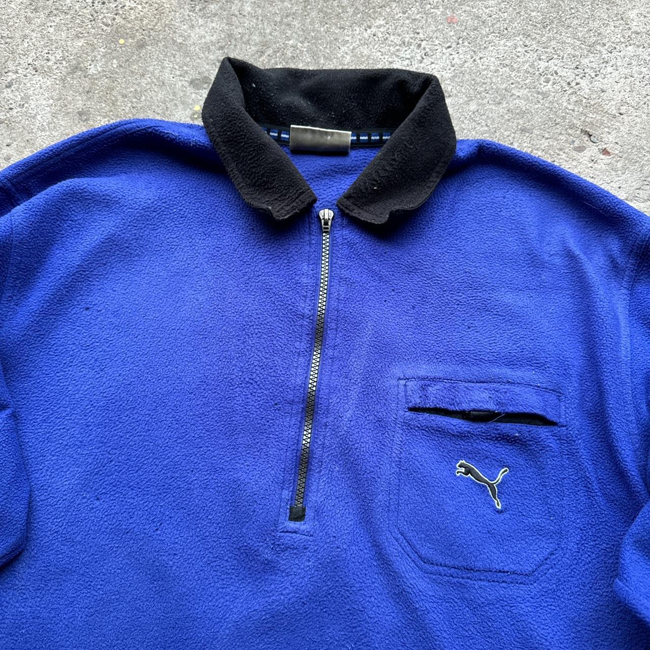 Purple Puma quarter zip fleece-like shirt