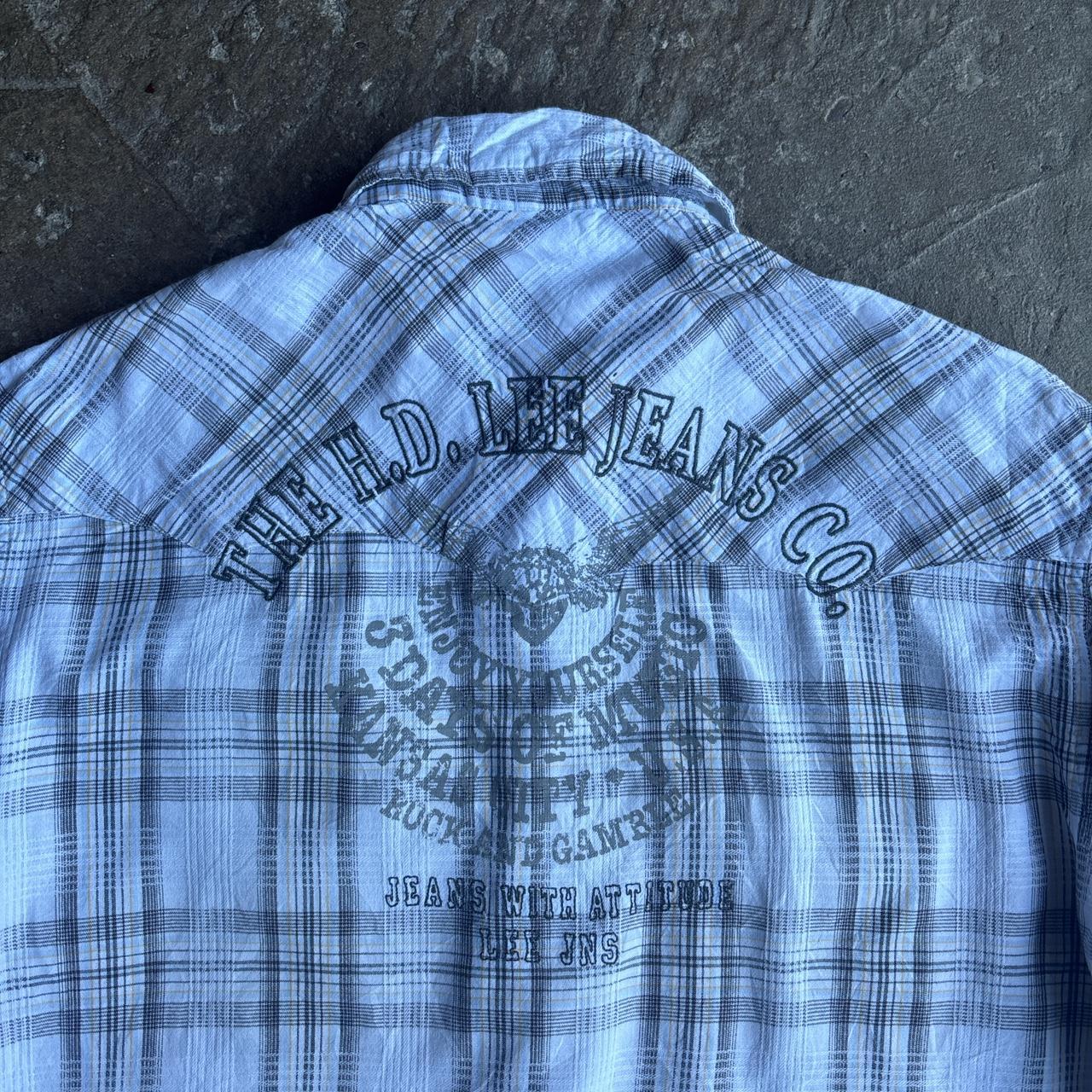 White Lee Cotton Long-Sleeve Checkered Shirt