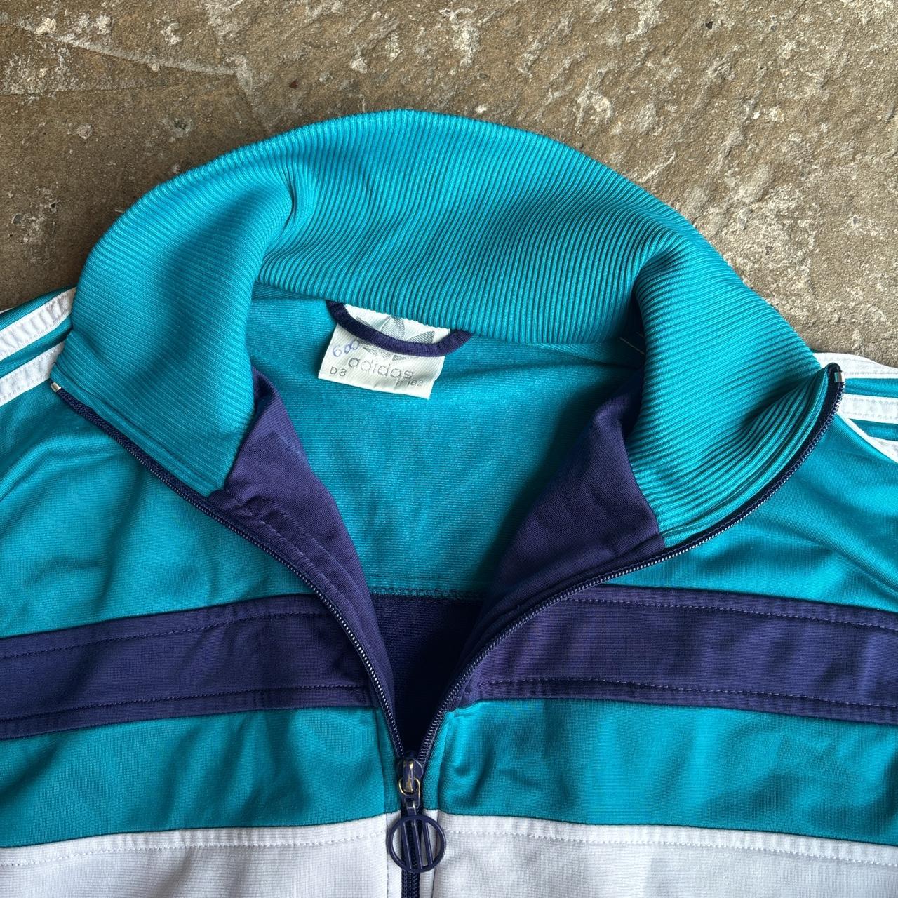 90s Teal and purple Adidas Track jacket