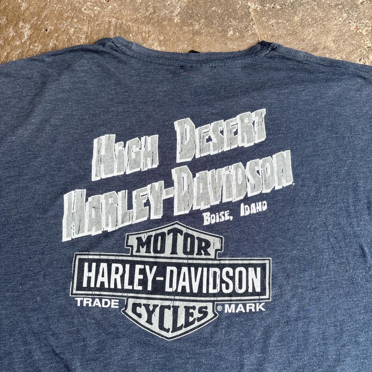 Blue Harley Davidson graphic tee