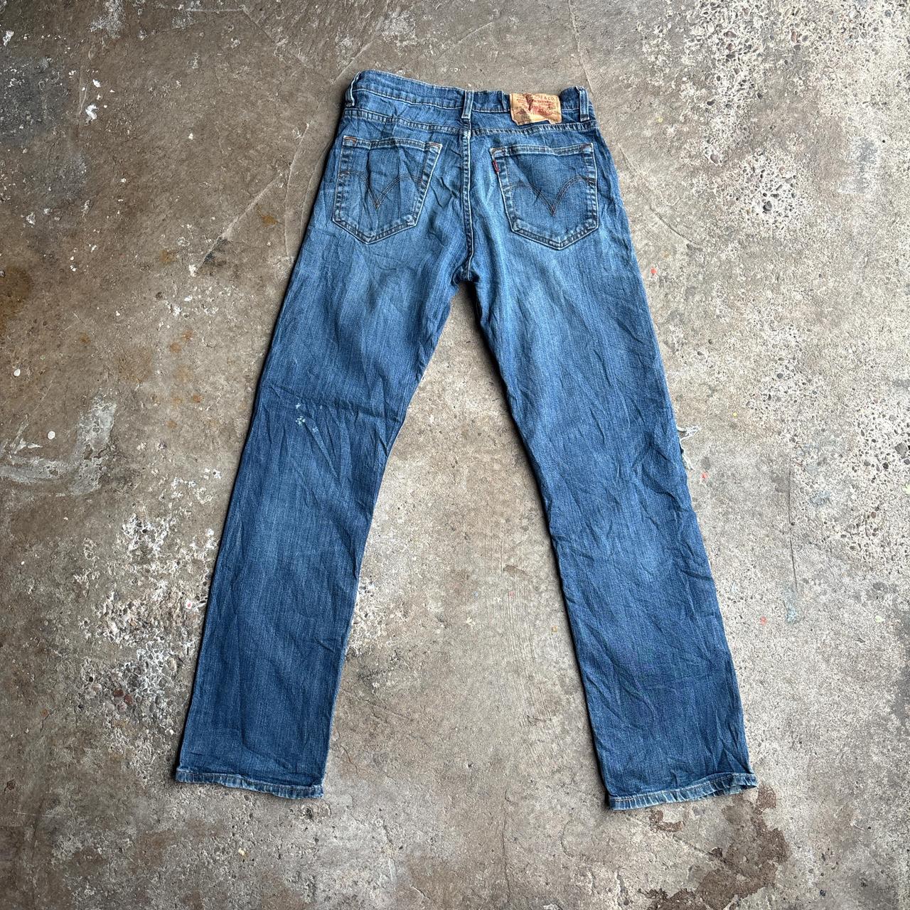 Blue Denim Distressed Levi’s Jeans