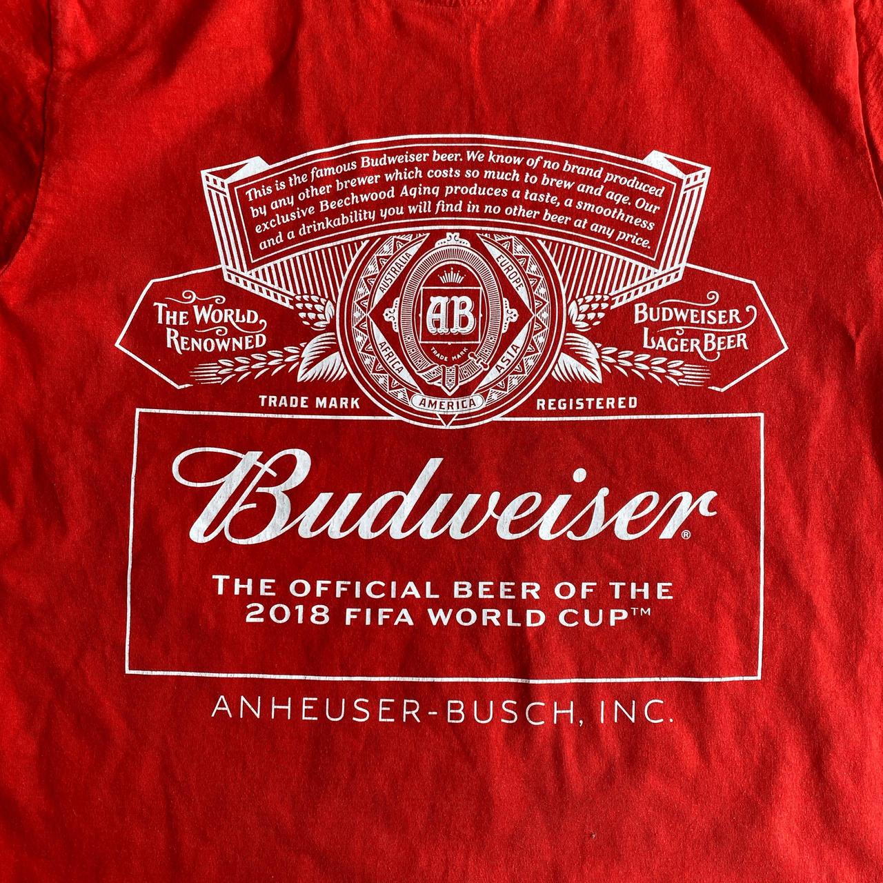 Red Budweiser Print T-Shirt