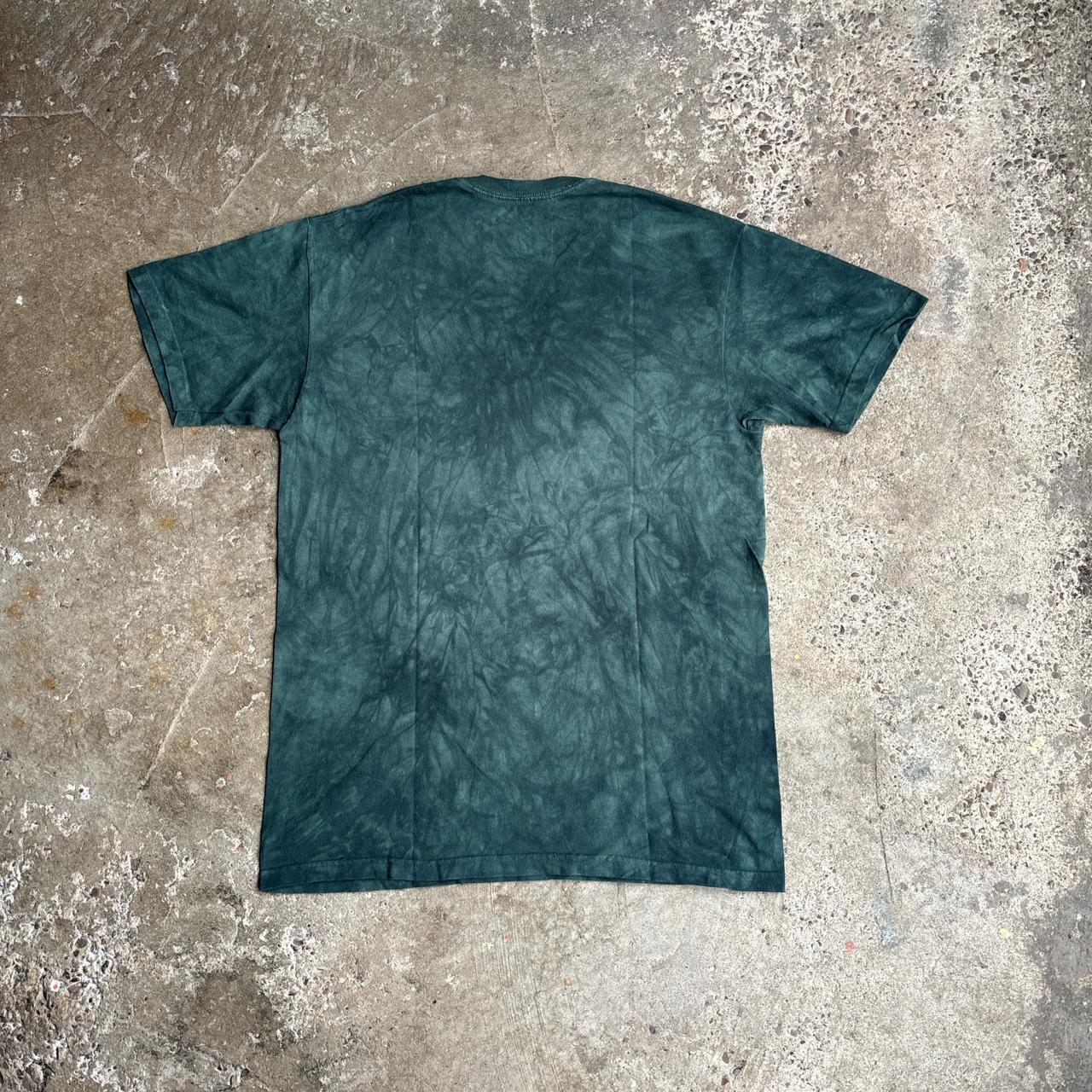 Green Tie Dye Electric Dragon Graphic T-Shirt