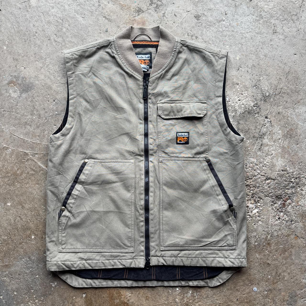 Grey Timberland workwear utility vest