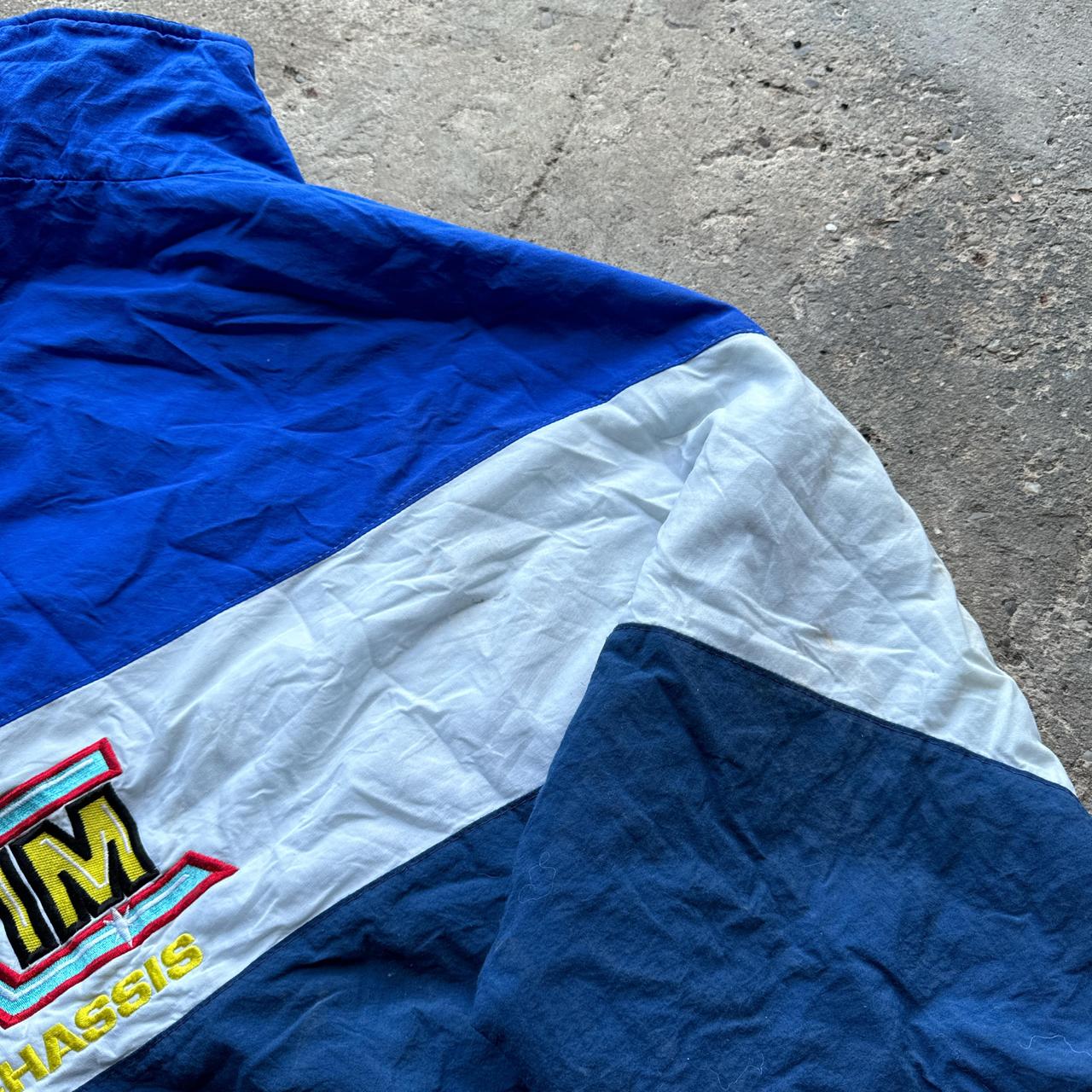 Blue, white and navy racing jacket
