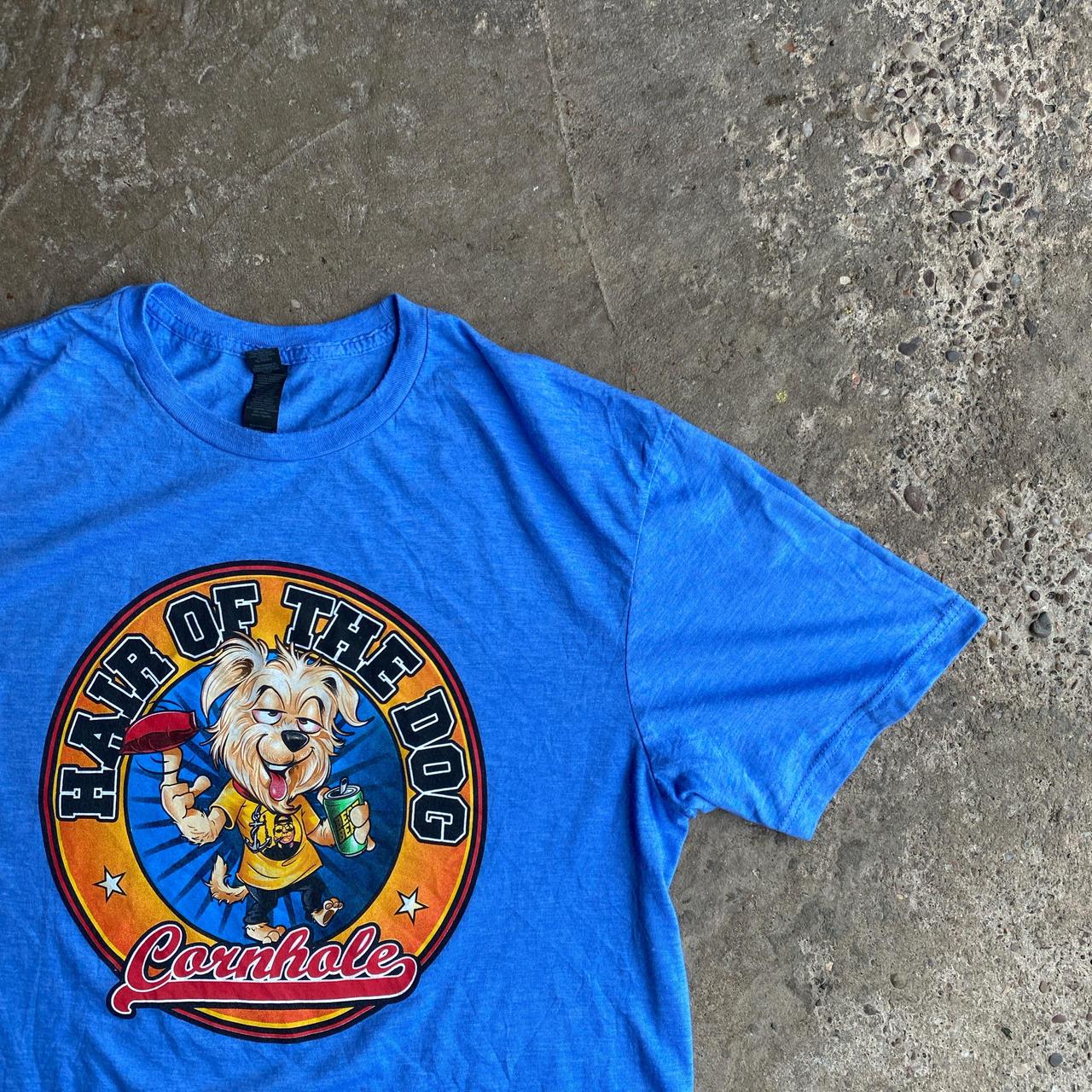 Blue Graphic ‘Hair of the Dog’ Graphic T-Shirt