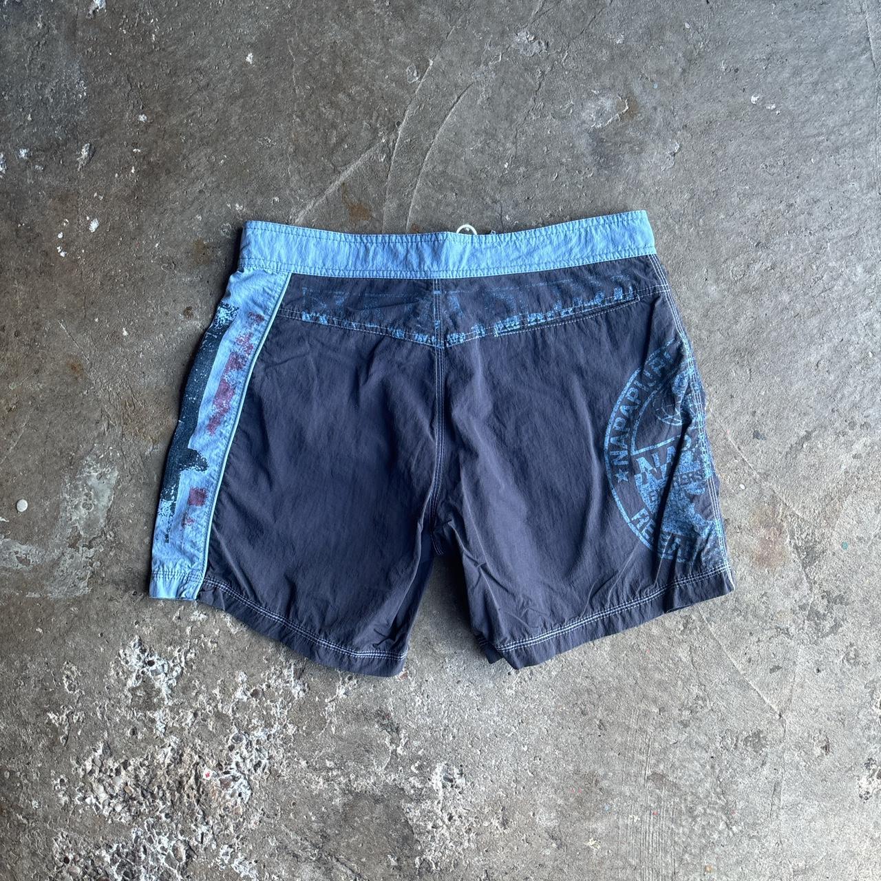 Grey/Blue Napapijri Patterned Swim Shorts