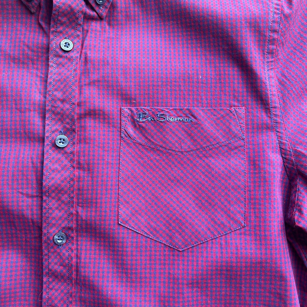 Vintage Ben Sherman Blue & Red Checkered Long-Sleeve Shirt