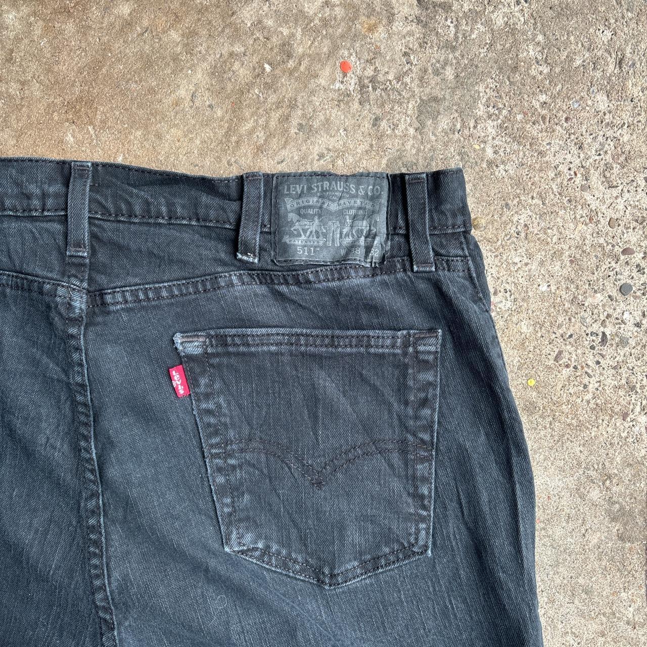 Dark Denim Levi’s 511 Ripped Jean Shorts