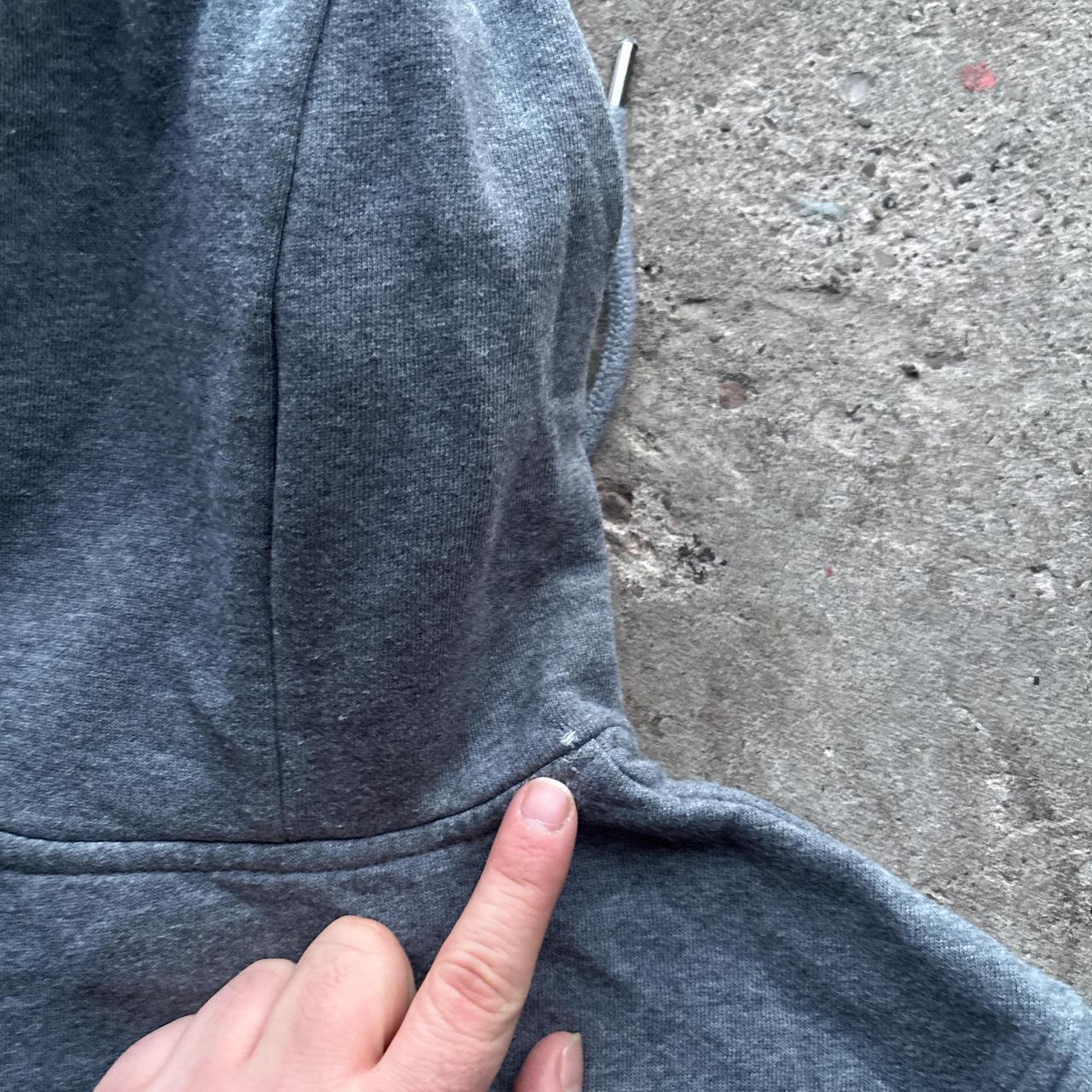 Grey Russell Athletic hoody with embroidered spell out logo