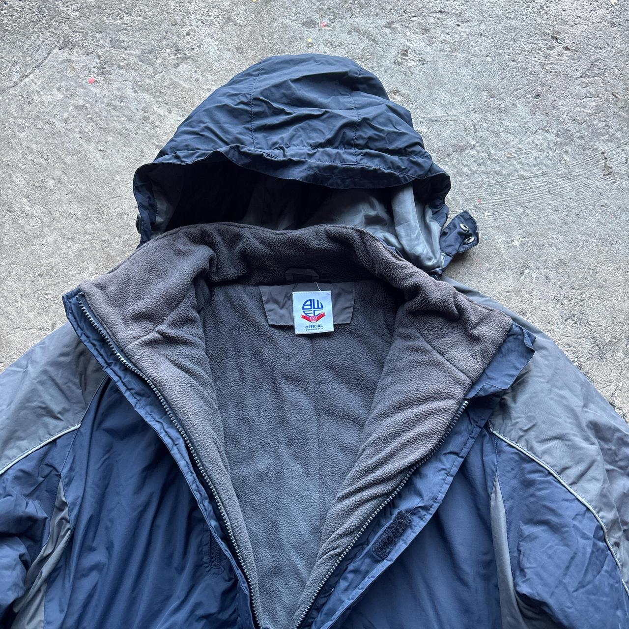 Navy and grey Bolton Wanderers puffer jacket