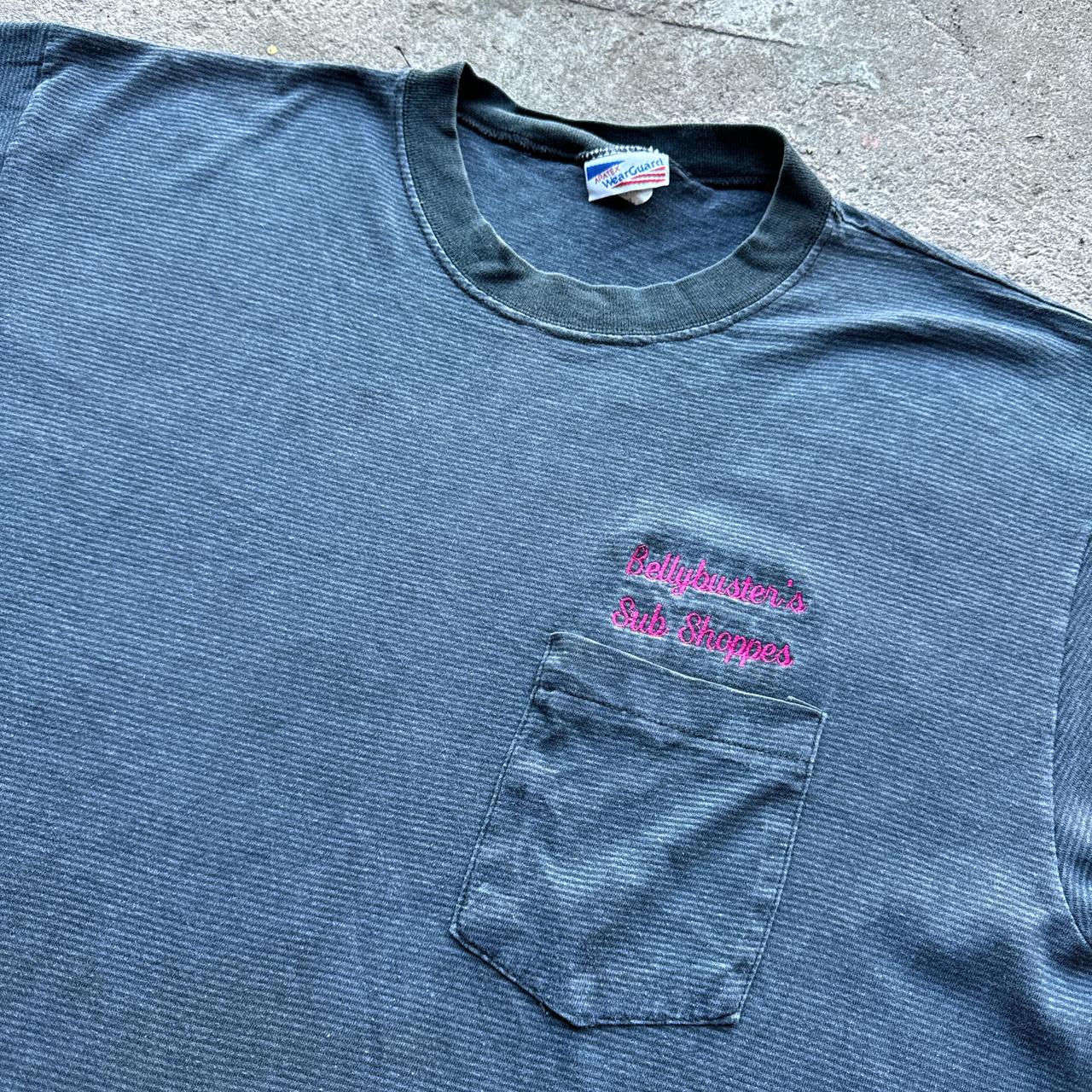 Grey striped pocket t-shirt