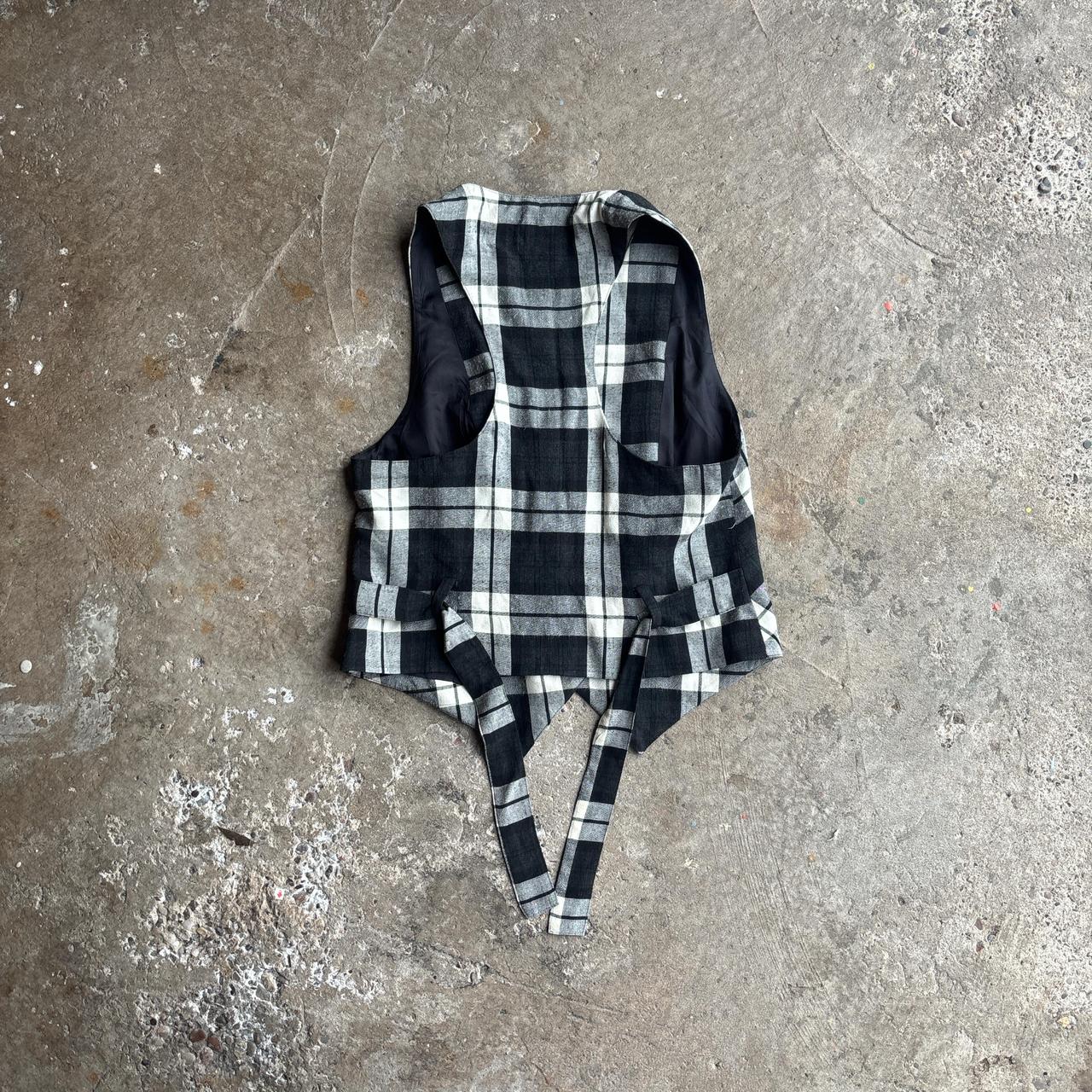 Black & White Checkered Waistcoat