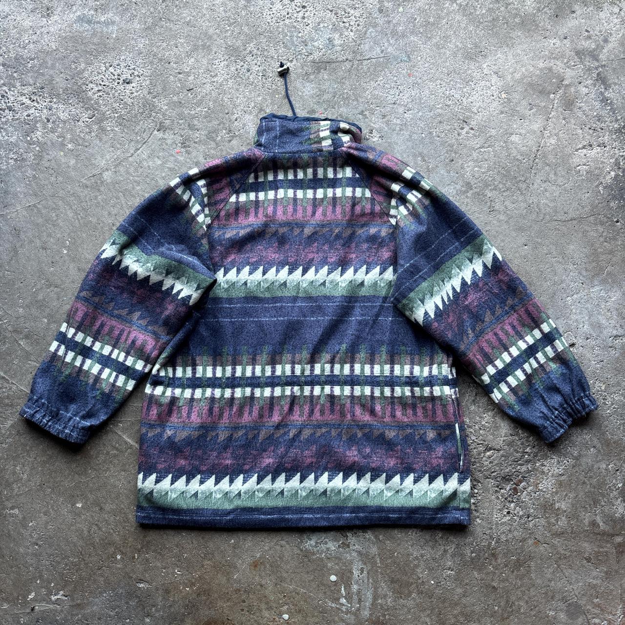 Vintage reversible Aztec pattern and blue jacket