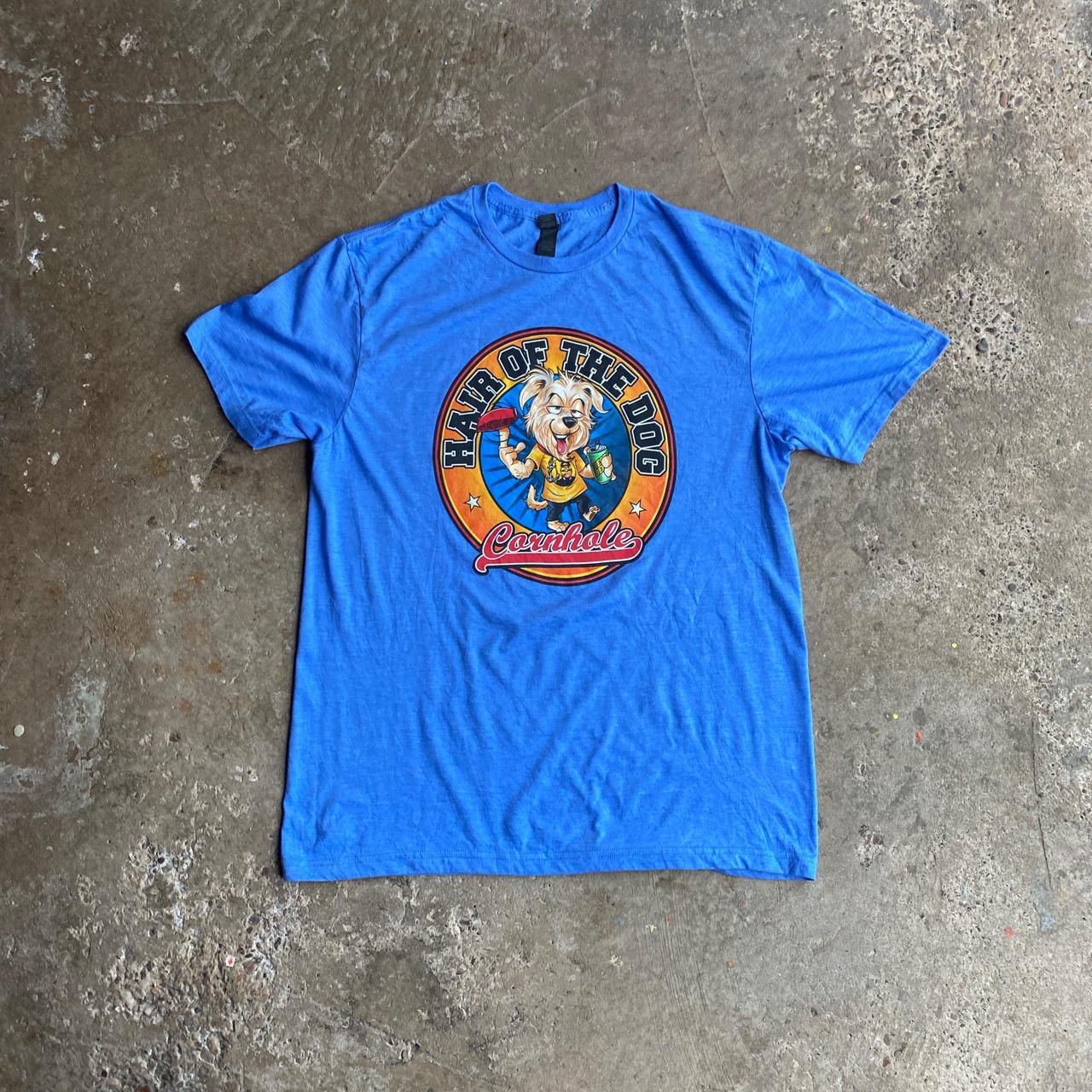 Blue Graphic ‘Hair of the Dog’ Graphic T-Shirt