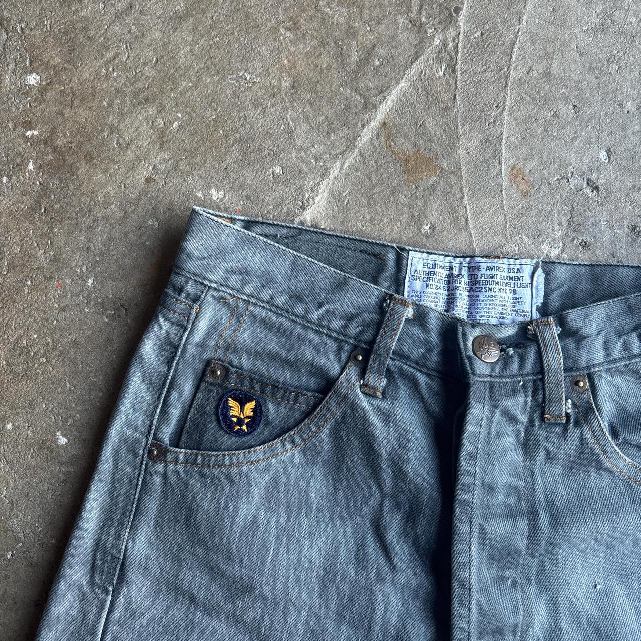 Grey Avirex Denim Shorts
