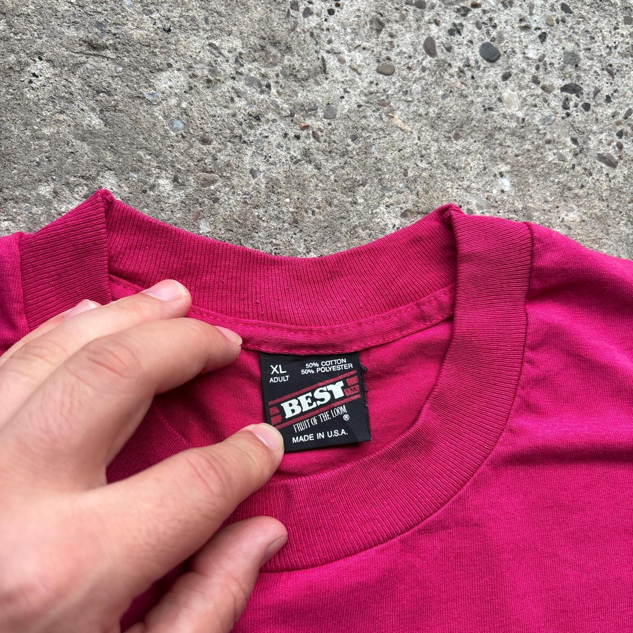 90s pink single stitch graphic tee - XL