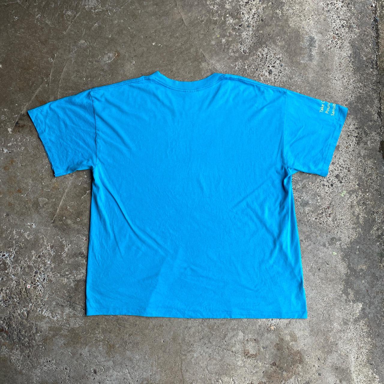 Vibrant Blue Graphic T-Shirt - 2XL
