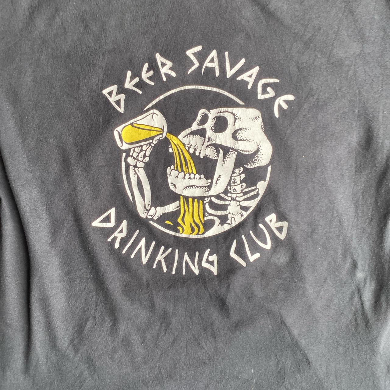 Black ‘Beer Savage Drinking Club’ Bar at-Shirt