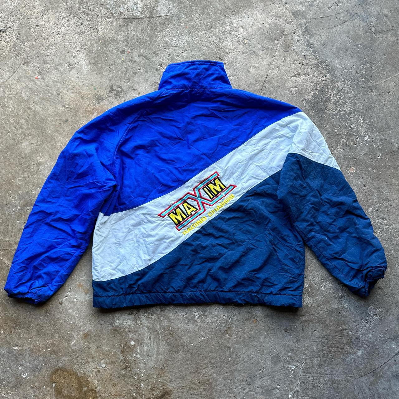 Blue, white and navy racing jacket