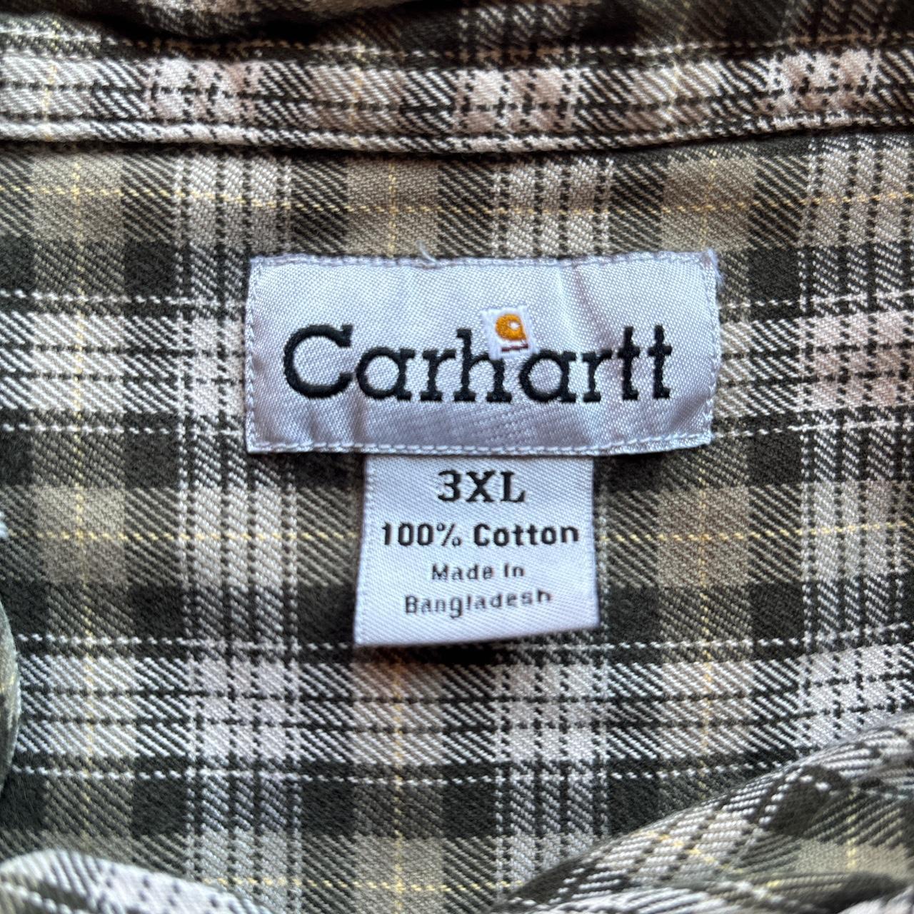Green Plaid Carhartt Long-Sleeve Shirt