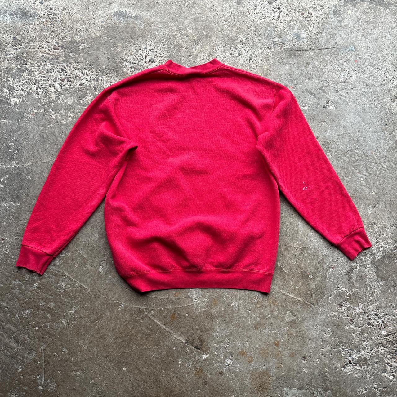 Vintage Red Lee sweatshirt with ‘Hockey Mom’ embroidery - M