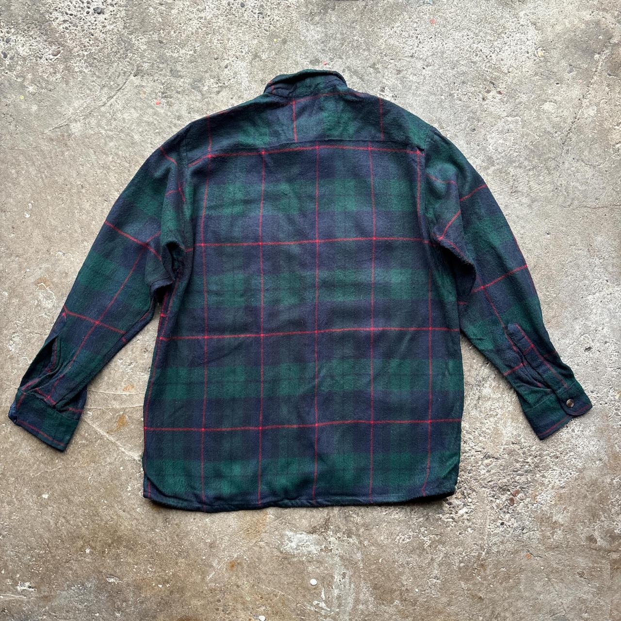 Vintage Green and navy Canda Casuals flannel shirt