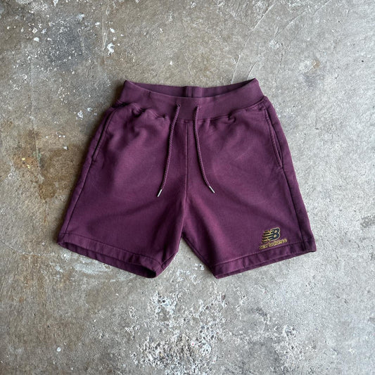 Burgundy New Balance Tracksuit Shorts