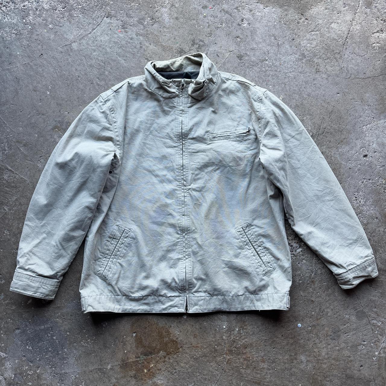 Grey Old Navy workwear jacket with fleece lining
