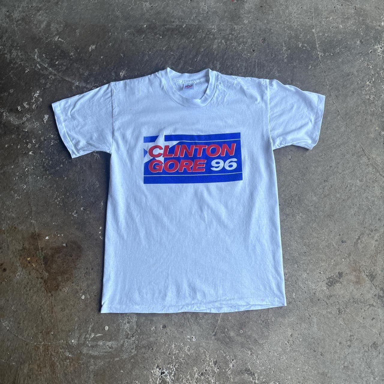 Vintage White ‘Clinton Gore 96’ Single Stitch T-Shirt