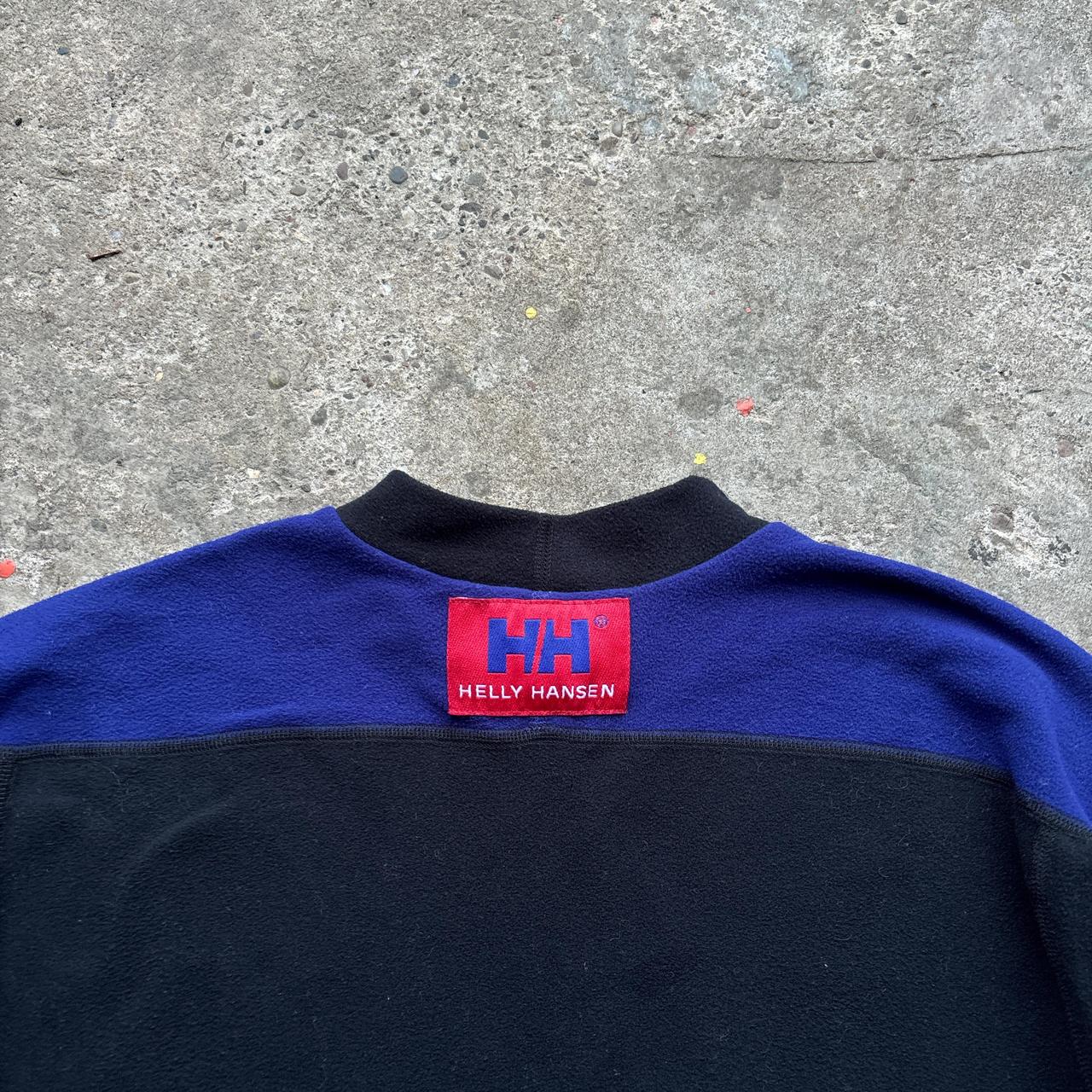 Black and navy Helly Hansen fleece-like sweatshirt