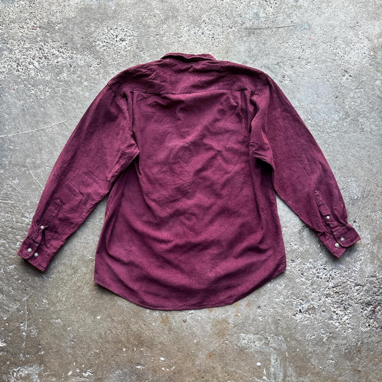 Burgundy corduroy shirt - L