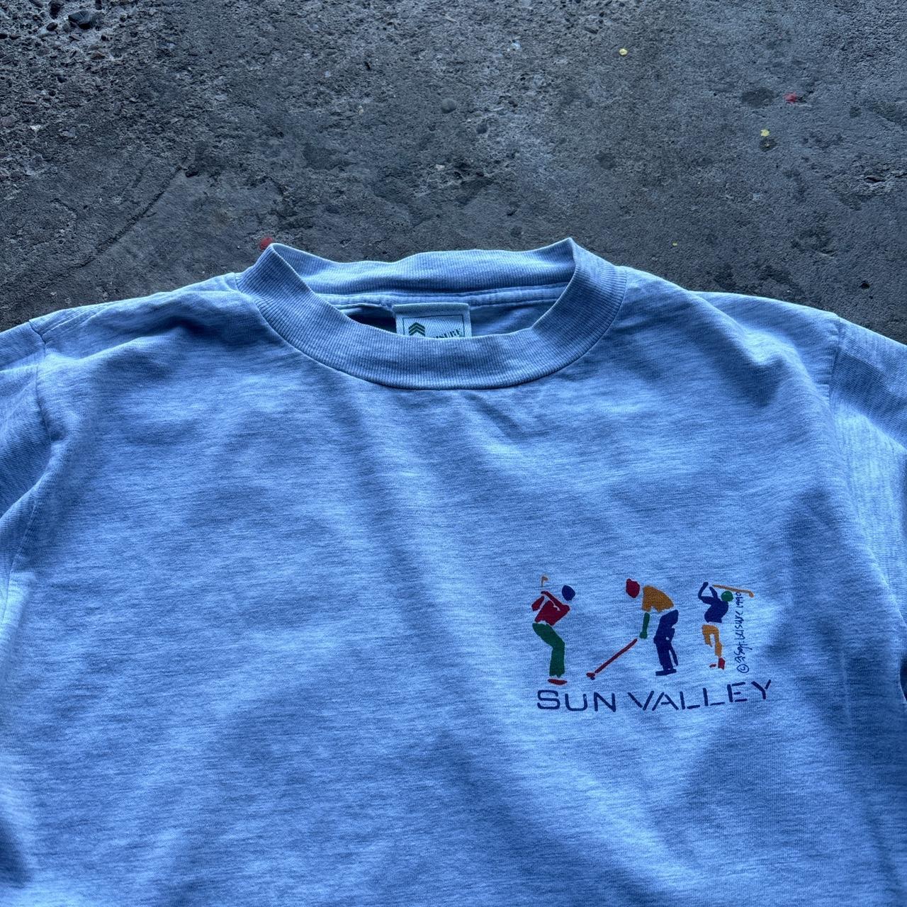 Vintage Grey graphic tee with golf print - M