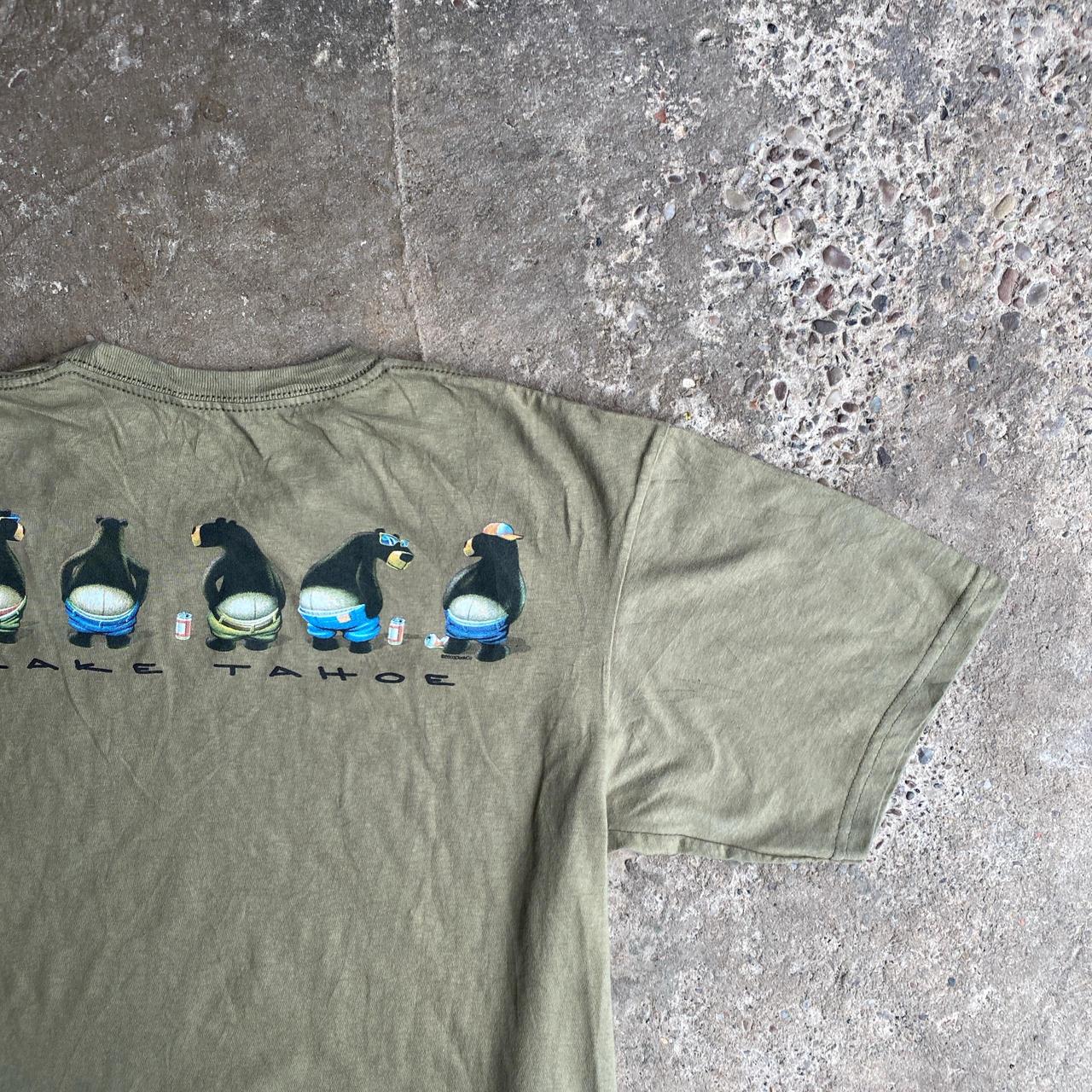 Khaki Green ‘Lake Tahoe’ Bear Graphic T-Shirt - L