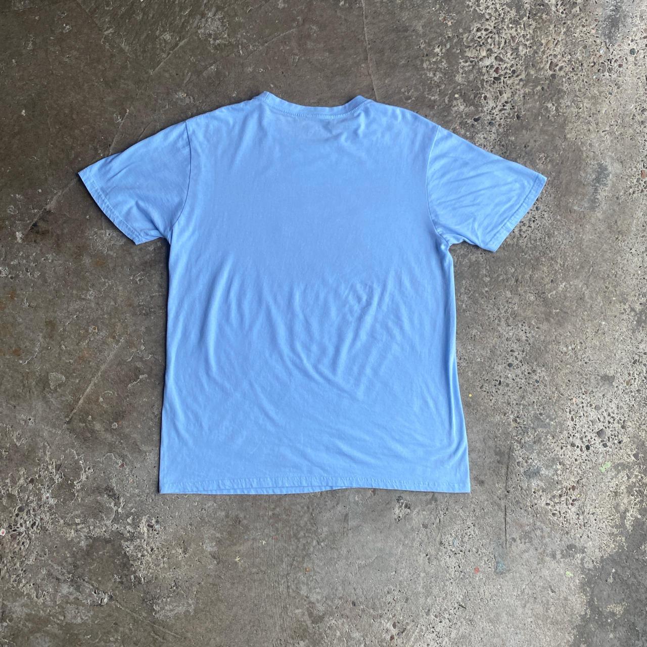 Light Blue Graphic Beer T-Shirt - M