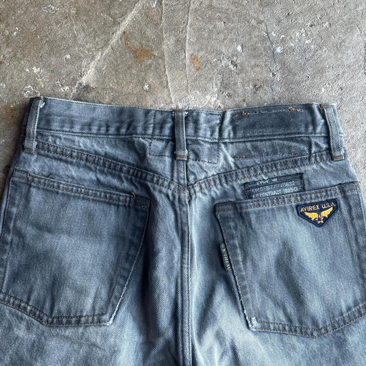 Grey Avirex Denim Shorts