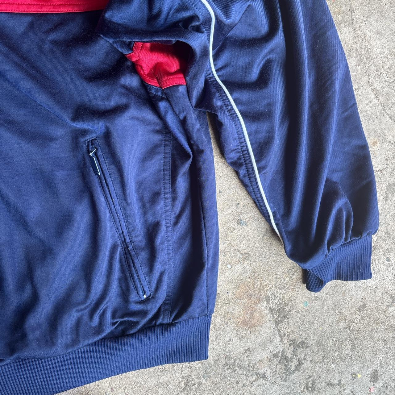 90s Navy and red Adidas track jacket