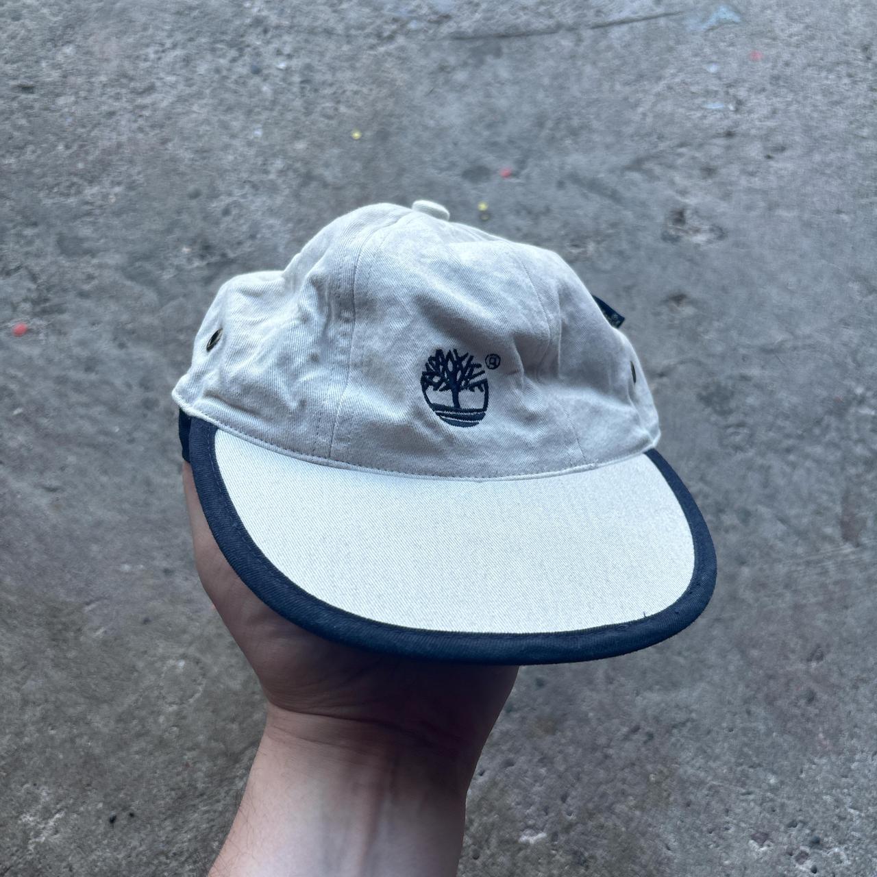 Kids cream and navy Timberland Weathergear cap