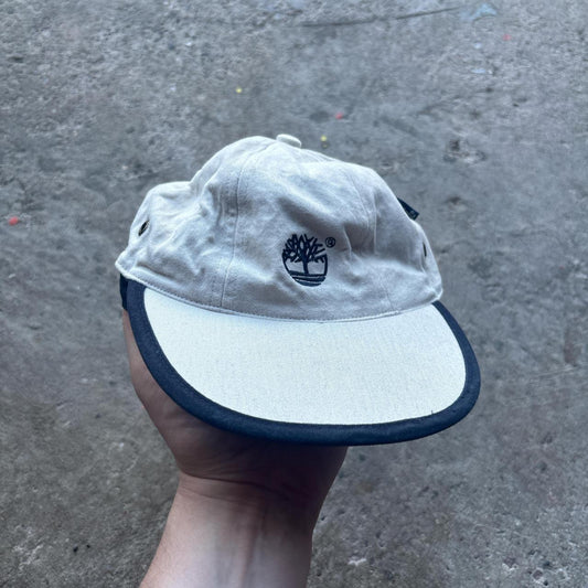 Kids cream and navy Timberland Weathergear cap