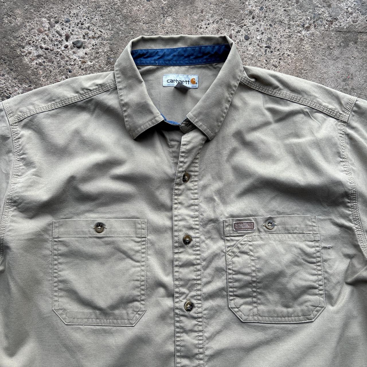Tan Carhartt Short-Sleeved Shirt - L
