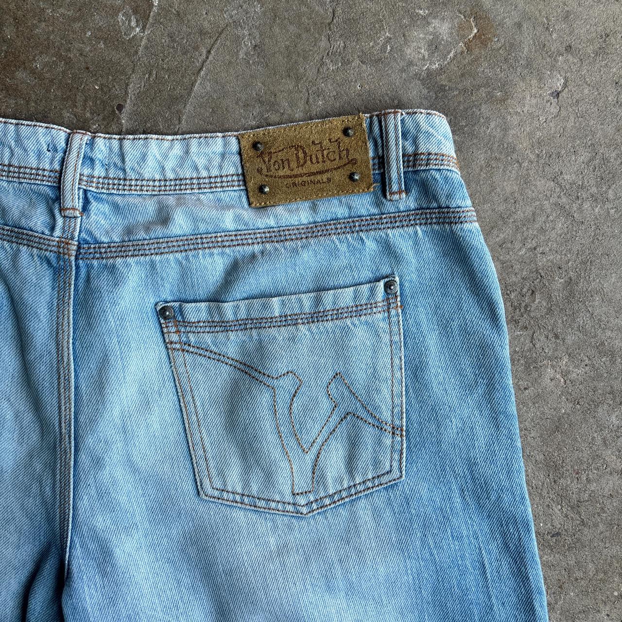 Light Blue Denim Von Dutch Jean Shorts