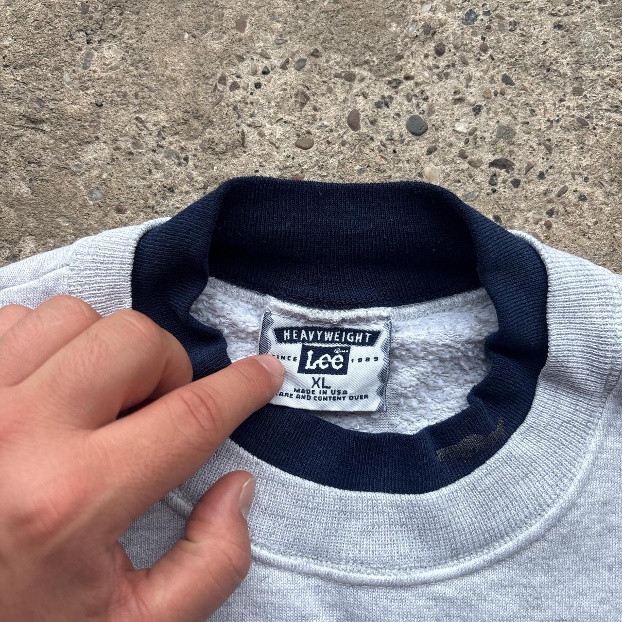 Grey and navy Lee graphic sweatshirt - L