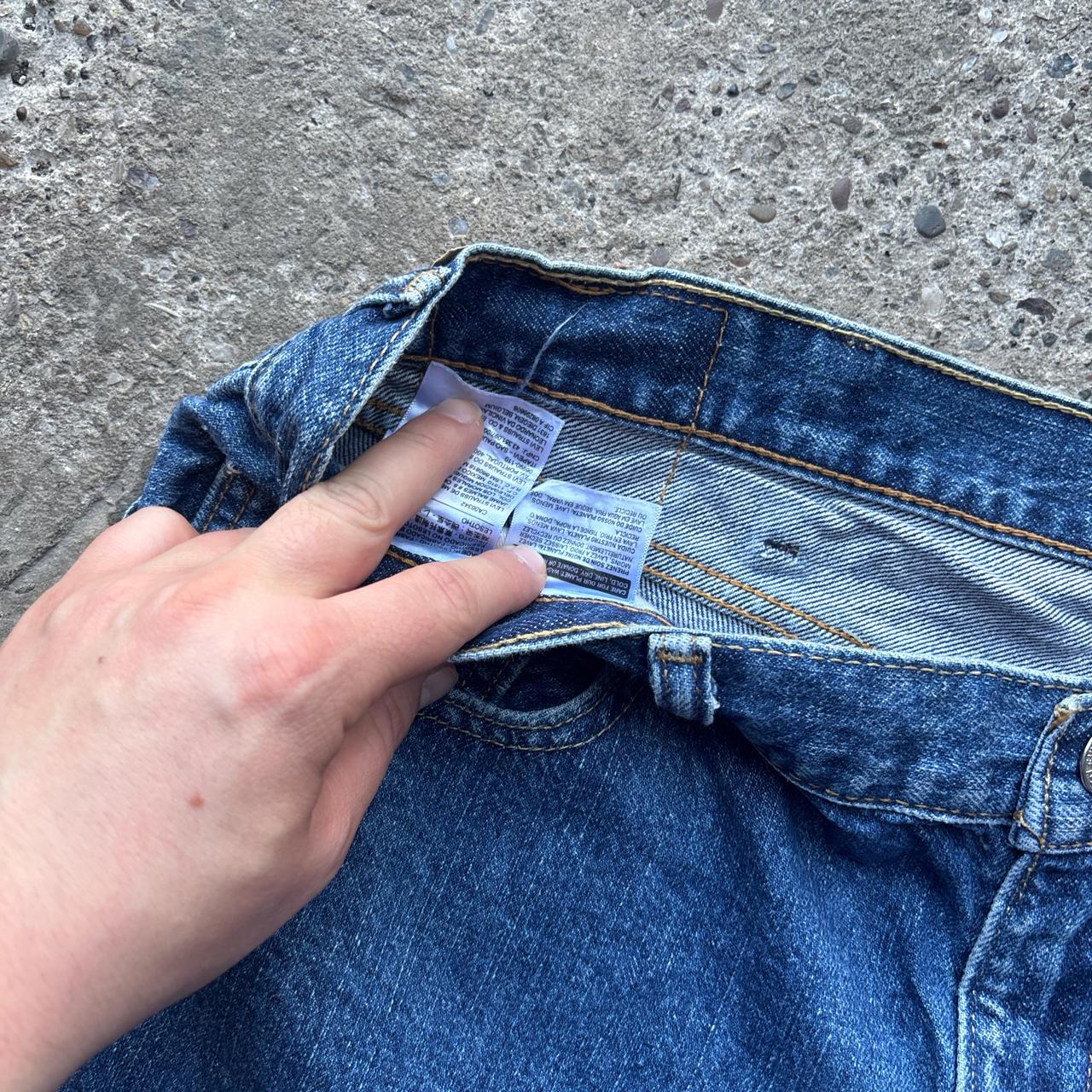 Blue denim Levi’s 505 shorts
