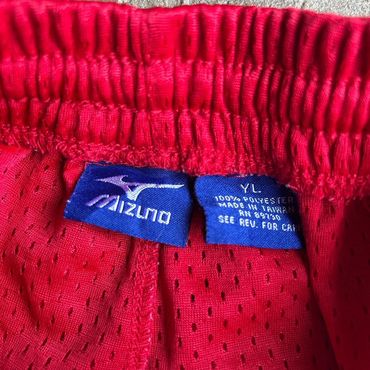 Red Mizuno Mesh Sports Shorts